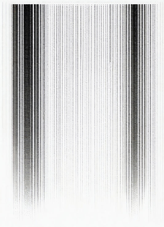 Abstract monochrome vertical lines creating a gradient effect in a minimalist design