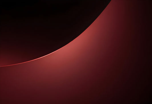 Soft red curve with a gentle glow against a dark backdrop evoking tranquility and modern design