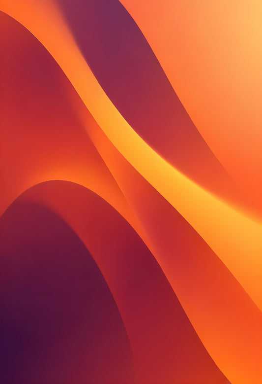 Abstract warm tones blend together with soft curves, creating a dynamic visual experience in orange and yellow hues. Generative AI