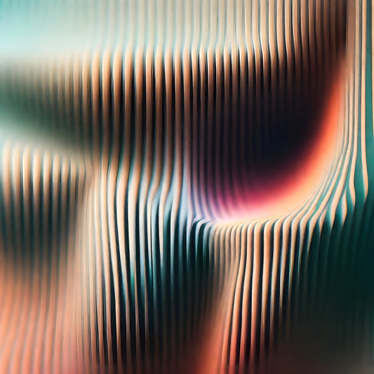 Abstract lines create a vibrant wavy pattern in soft hues during a digital art creation