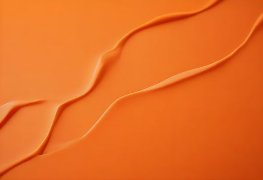 Smooth orange texture with flowing lines captured in bright natural light for a vibrant look. Generative AI