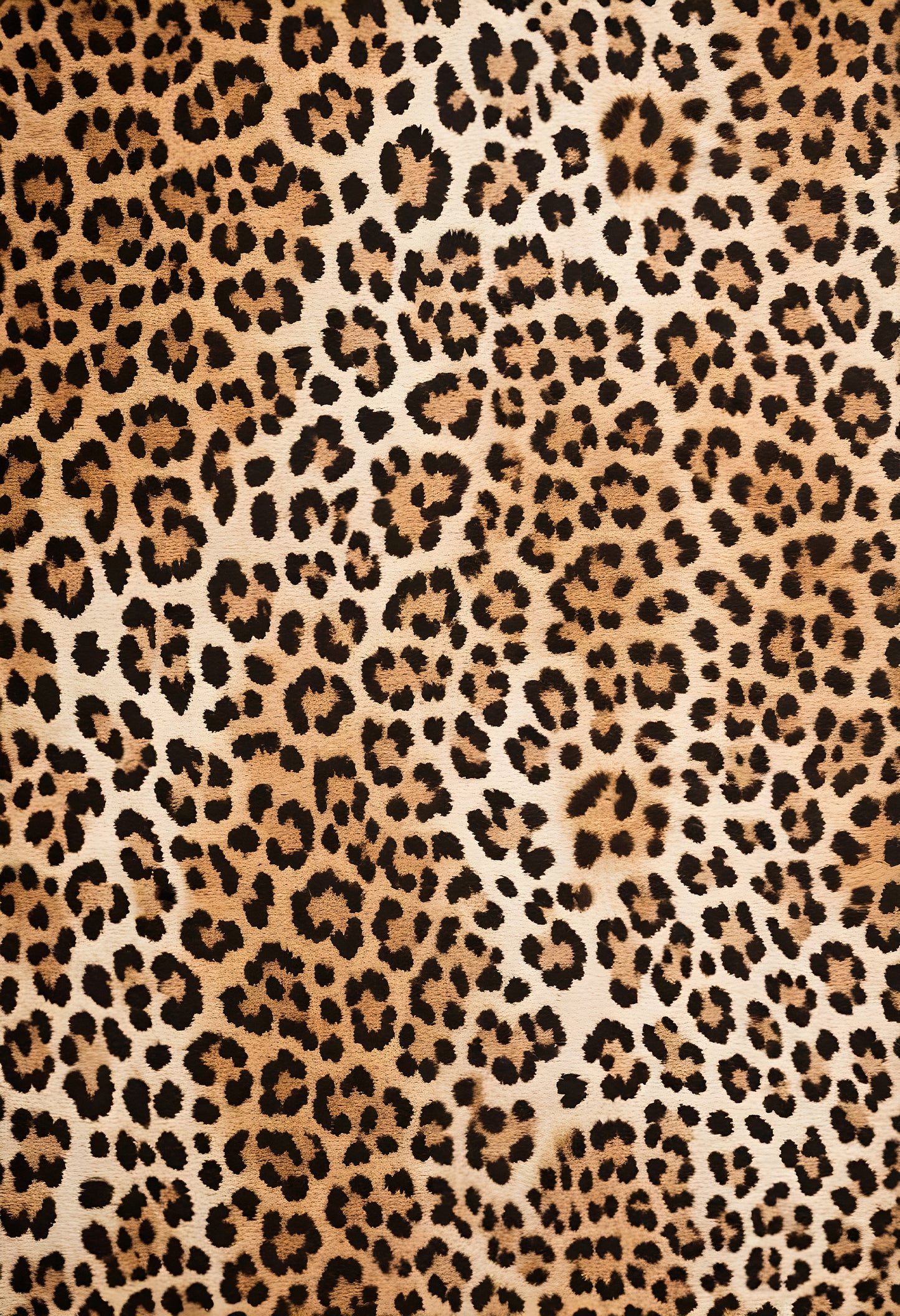 Leopard print fabric showcasing a detailed, textured pattern in natural colors