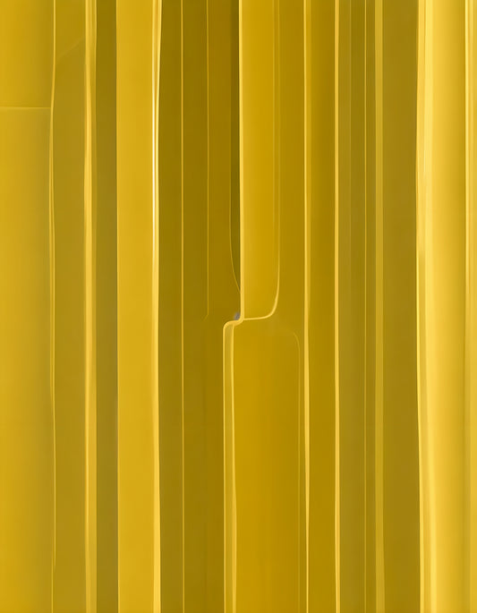 Abstract yellow lines create a vibrant texture in a minimalist design, evoking a sense of warmth and simplicity. Generative AI