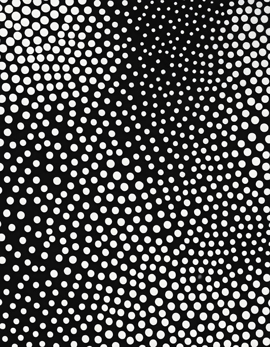 Abstract pattern of white dots on a black background showcasing unique designs and textures