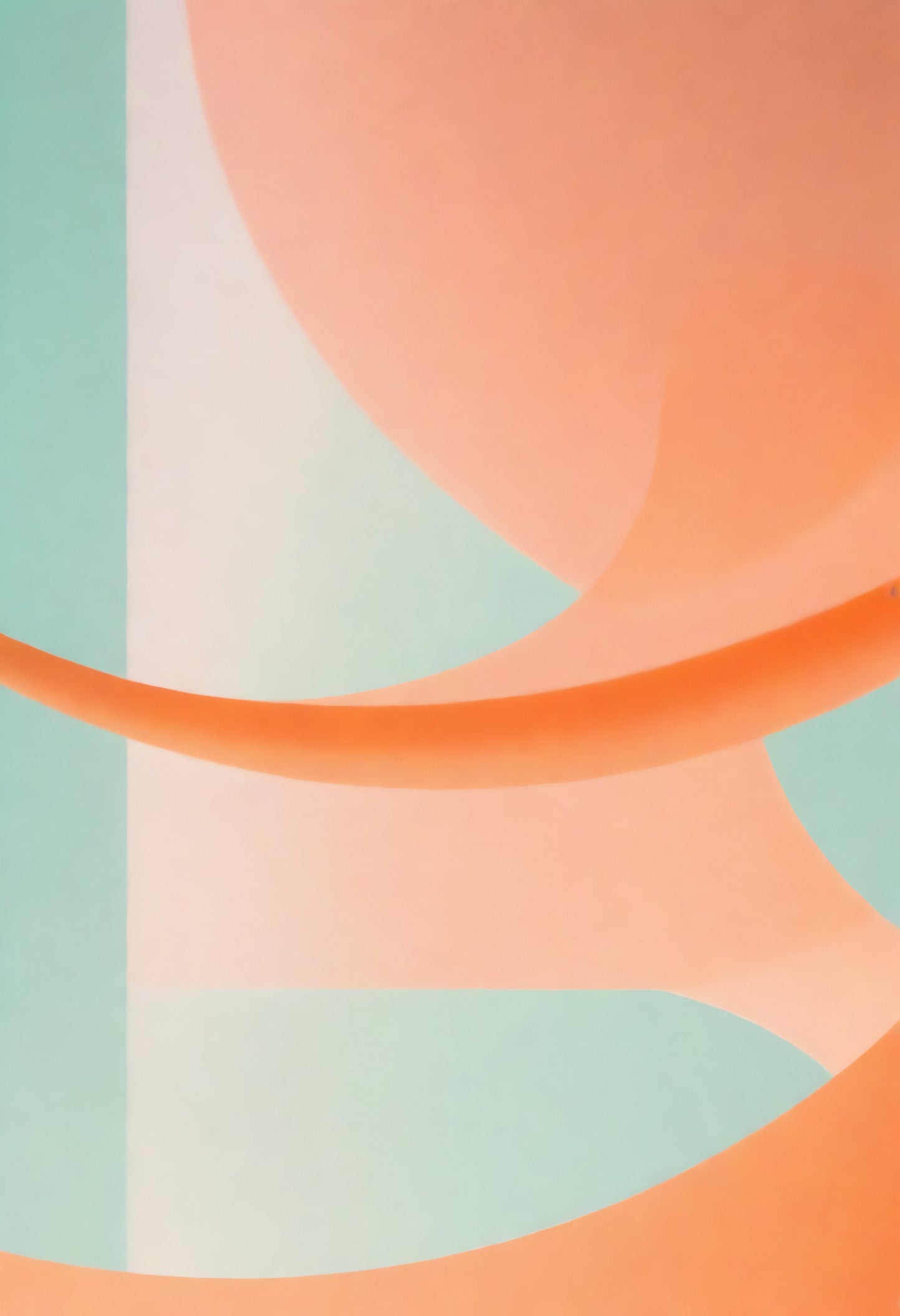 Abstract composition featuring soft curves and blended colors in a modern art style