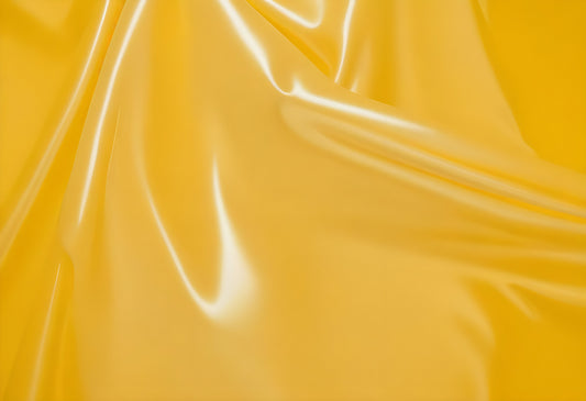 Glossy yellow substance oozing over a bright yellow background. Generative AI