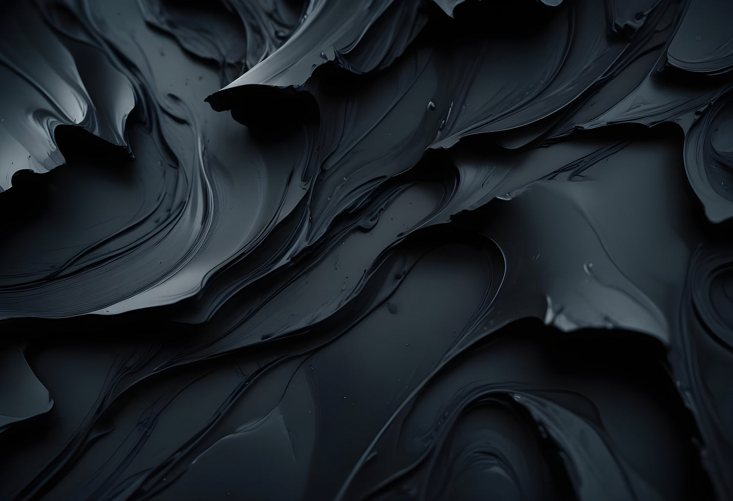 Abstract dark textures swirling in dynamic patterns at an unknown location