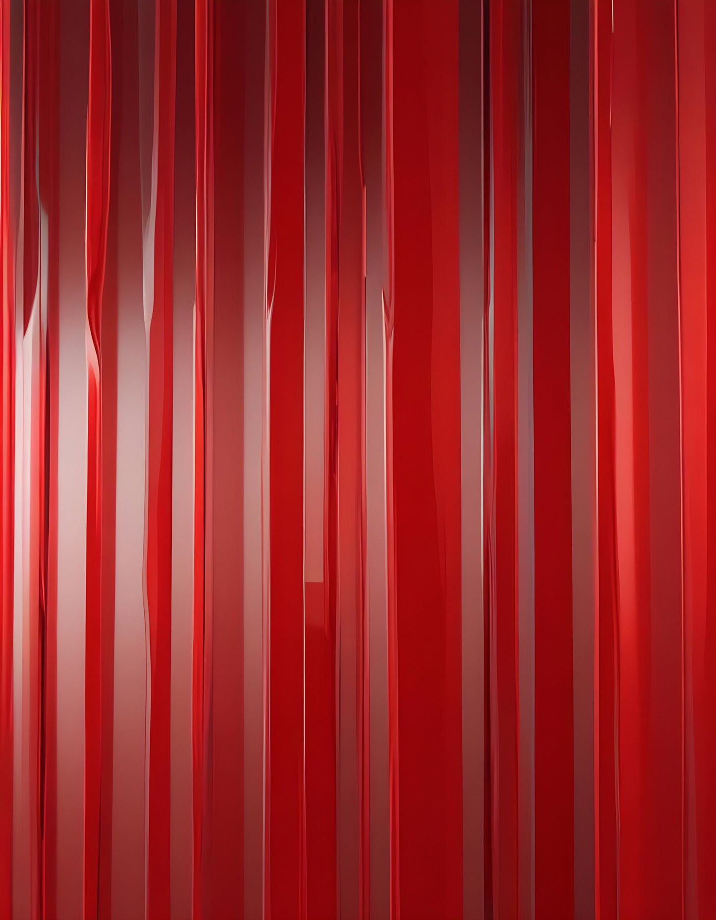 Glossy red panels reflecting light in a modern design setting. Generative AI