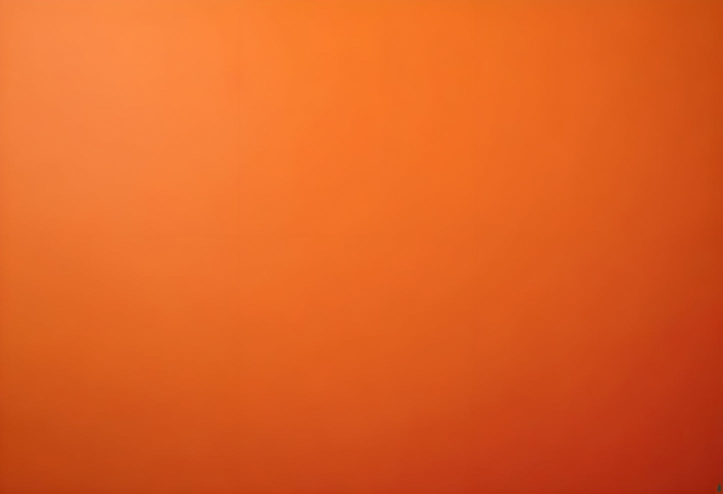 Vibrant orange wall with a smooth texture illuminated by soft light in a cozy indoor space, creating a warm and inviting atmosphere. Generative AI