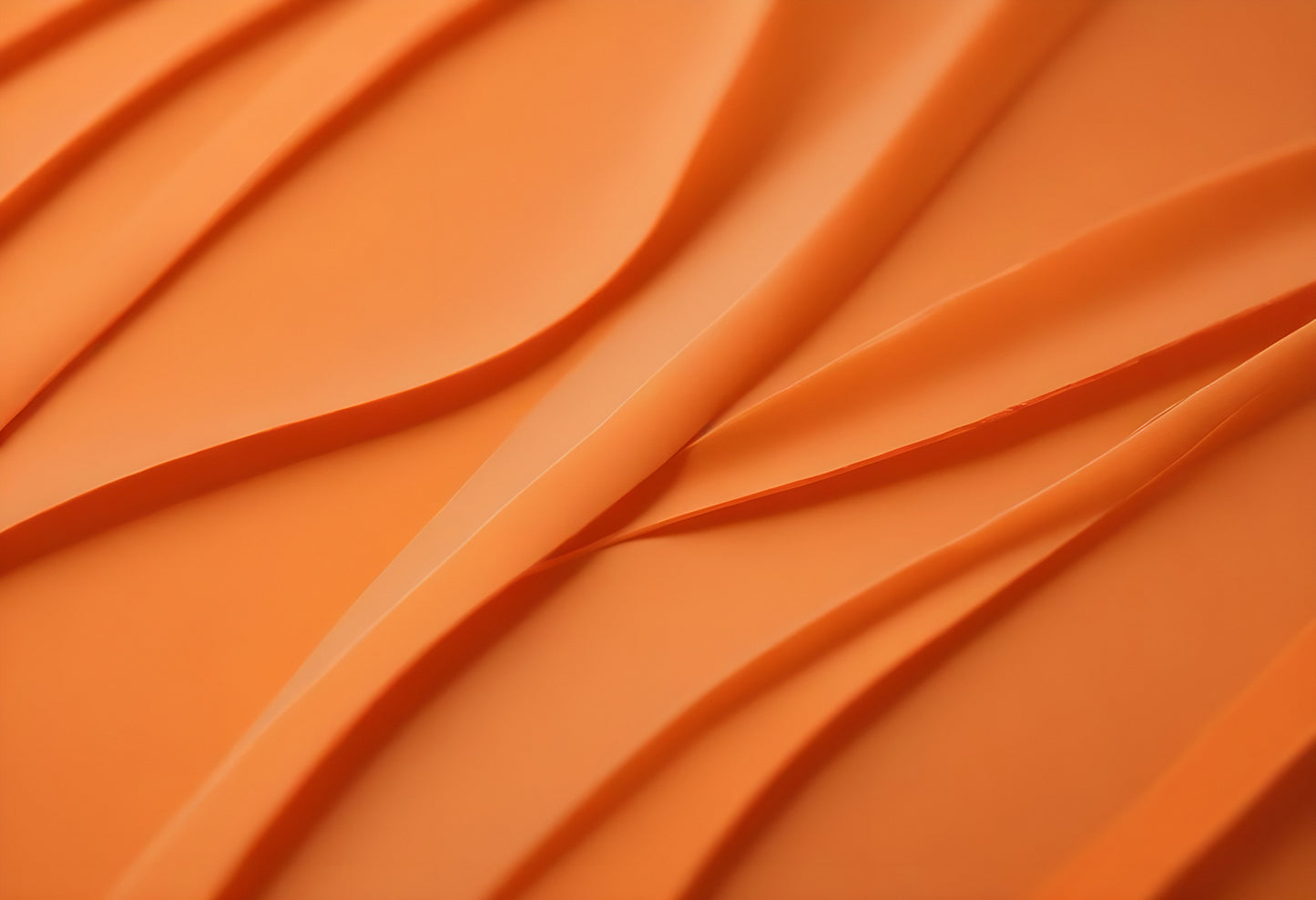 Soft orange fabric with flowing textures and gentle waves, highlighting the intricate design and color of the material in natural light. Generative AI